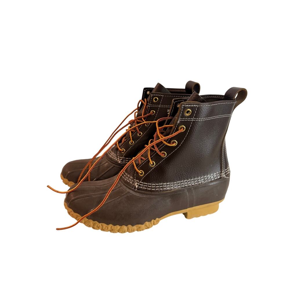 L.L. Bean Men’s Bean Boots 8” Leather Duck Boots Sz 8M Dark Brown GREAT COND!
